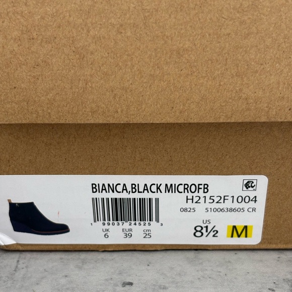 Dr Scholls Women's Black Wedge Ankle Boots US 8.5 New In Box Bianca Wedge - Picture 6 of 6
